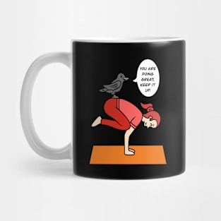 Yoga pose -cute crow Mug